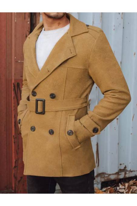 Vyriškas dvieilis rudos spalvos paltas Dstreet DS-cx0443z
