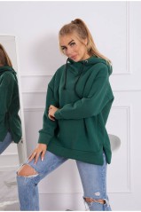 Žalias moteriškas laisvo stiliaus džemperis KES-21779-9380