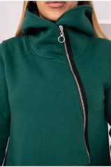 Žalias džemperis su kapišonu KES-22131-9317