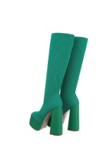 Platforminiai batai moterims žalios spalvos