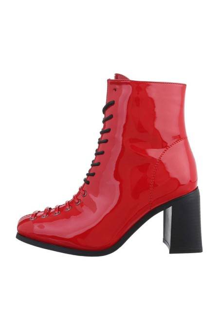 Suvarstomi raudoni moteriški kulkšnies batai