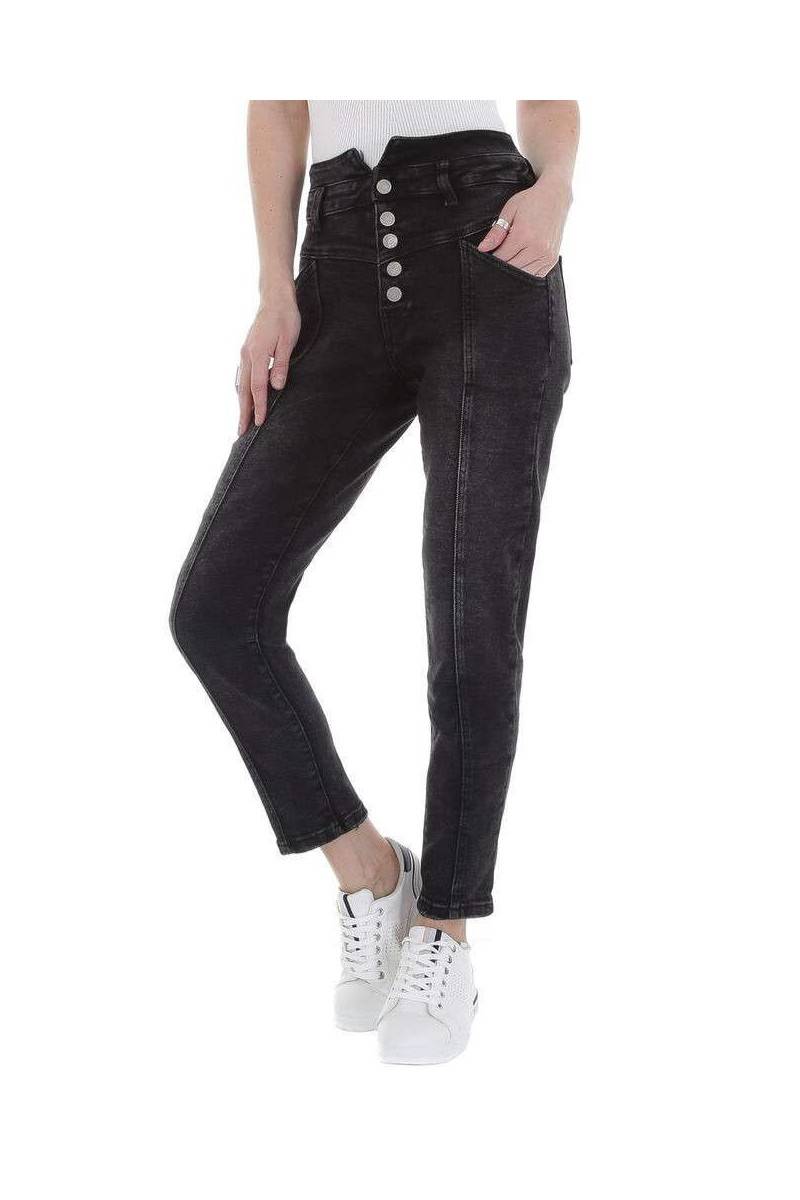 Damen High Waist Jeans von DENIM LIFE - black