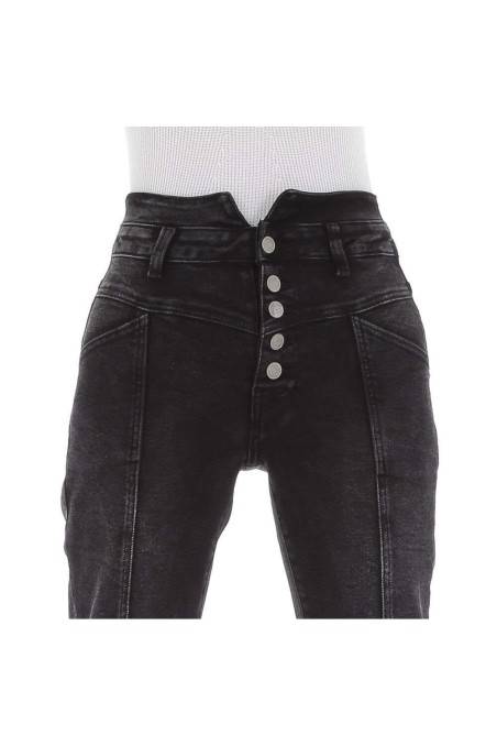 Damen High Waist Jeans von DENIM LIFE - black