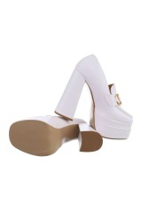 Platforminiai batai moterims baltos spalvos