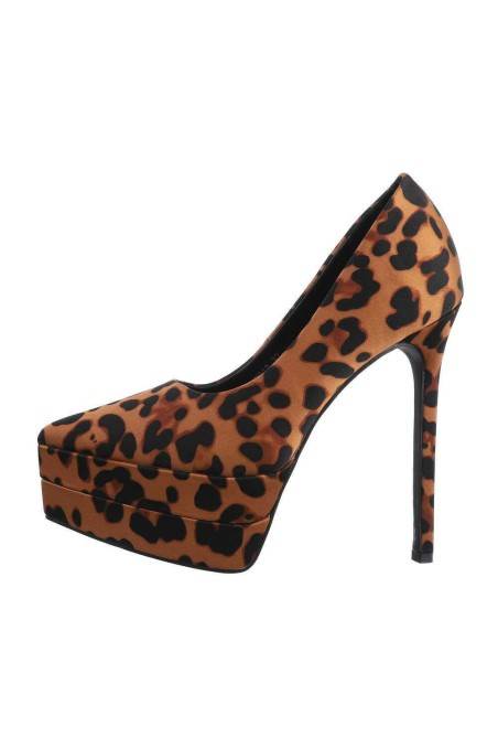 Platforminiai aukštakulniai moterims leopardo spalvos