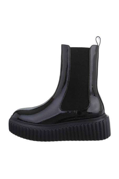 Platforminiai juodi moteriški batai BA-9923-1-black