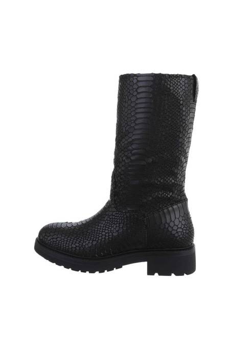 Juodos spalvos plokščiapadžiai moteriški batai BA-2818-black