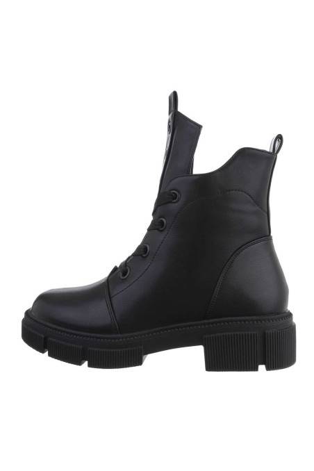 Juodos spalvos moteriški suvarstomi kulkšnies batai BA-0-189-black
