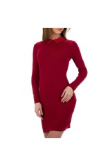 Damen Strickkleid von Whoo Fashion Gr. One Size - red