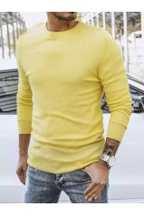 Vyriškas klasikinis geltonas megztinis Dstreet WX1935