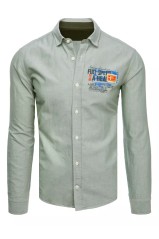 Dstreet DX2280 vyriški mėtos spalvos marškiniai