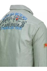 Dstreet DX2280 vyriški mėtos spalvos marškiniai
