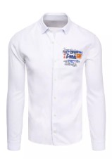 Dstreet DX2283 vyriški balti marškiniai