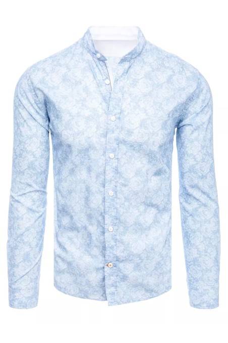Dstreet DX2302 vyriški mėlyni marškiniai