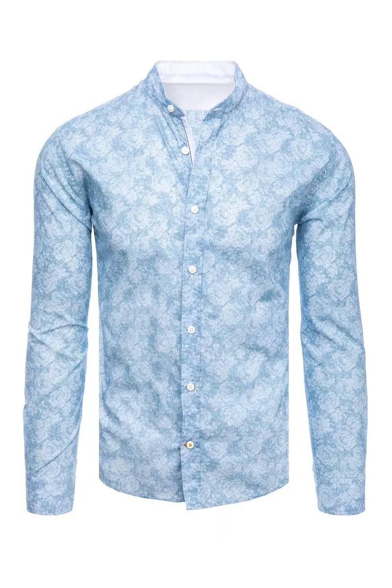 Dstreet DX2305 vyriški mėlyni marškiniai