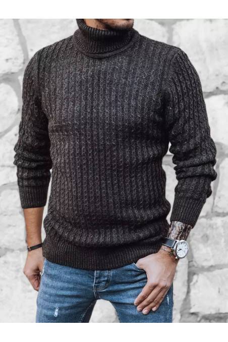 Dstreet WX1967 vyriškas tamsiai pilkas megztinis