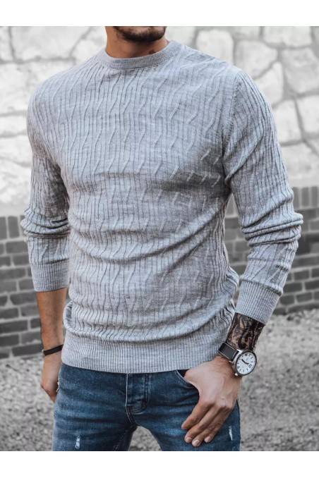 Vyriškas pilkas megztinis Dstreet WX1987