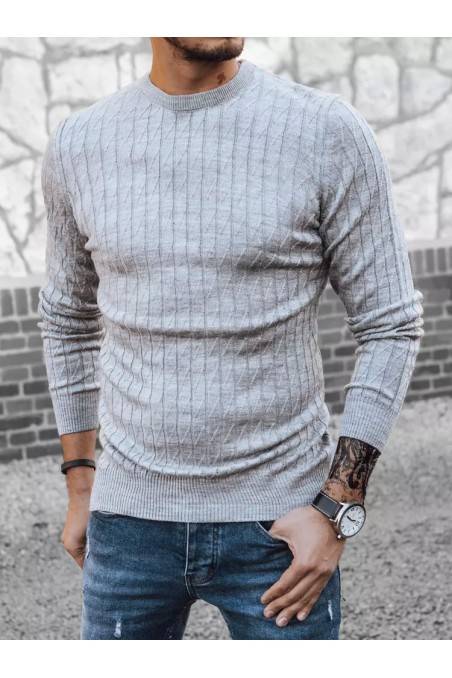 Vyriškas pilkas megztinis Dstreet WX2001