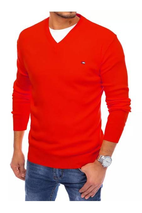 Vyriškas raudonas megztinis Dstreet DS-wx2013