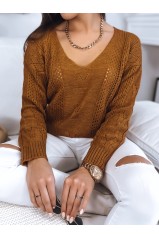 Moteriškas megztinis DARIA medaus spalvos Dstreet