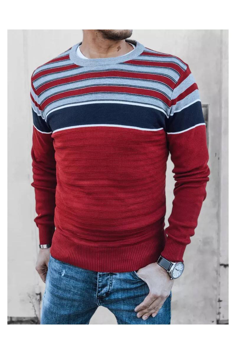Dstreet WX2045 vyriškas raudonas megztinis