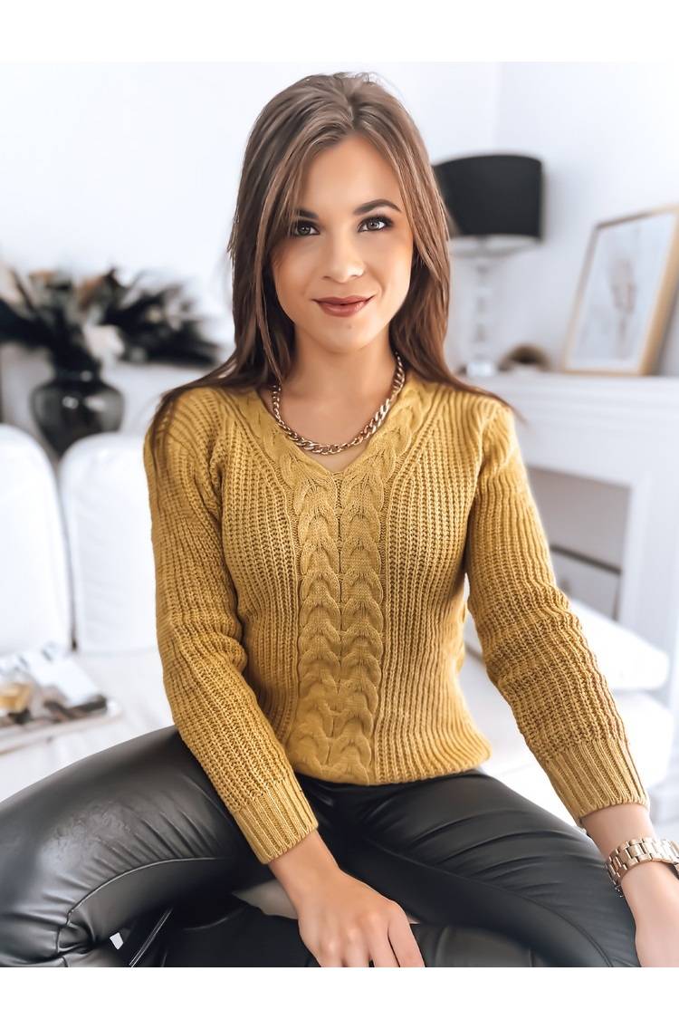 Moteriškas megztinis CANDIS geltonas Dstreet