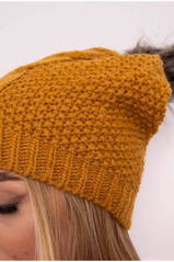 Medaus spalvos moteriška kepurė K210