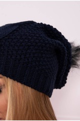 Tamsiai mėlyna moteriška kepurė K210