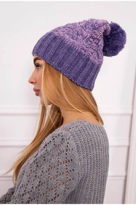 Violetinė moteriška kepurė K213