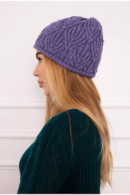 Violetinė moteriška kepurė K245
