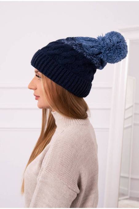 Tamsiai mėlyna moteriška kepurė K218