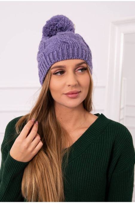 Violetinė moteriška kepurė K278