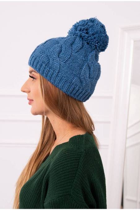 Mėlyna moteriška kepurė K278