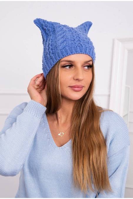 Mėlyna moteriška kepurė K237