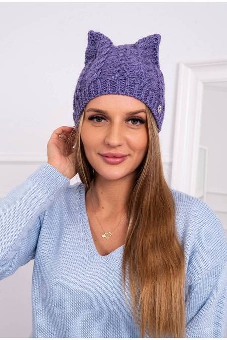 Violetinė moteriška kepurė K237