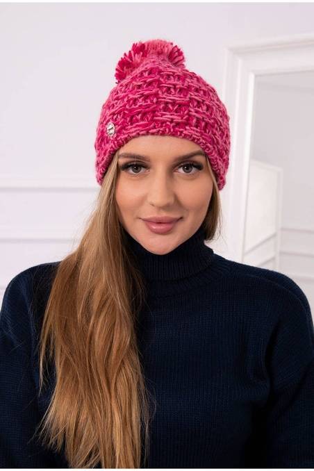 Rožinė moteriška kepurė K275