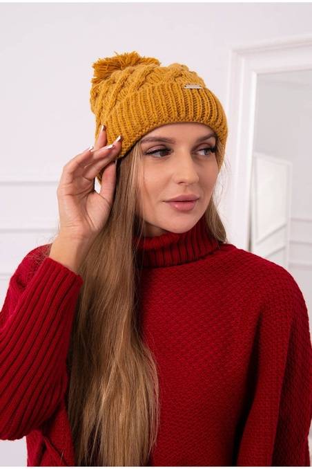 Medaus spalvos moteriška kepurė K281