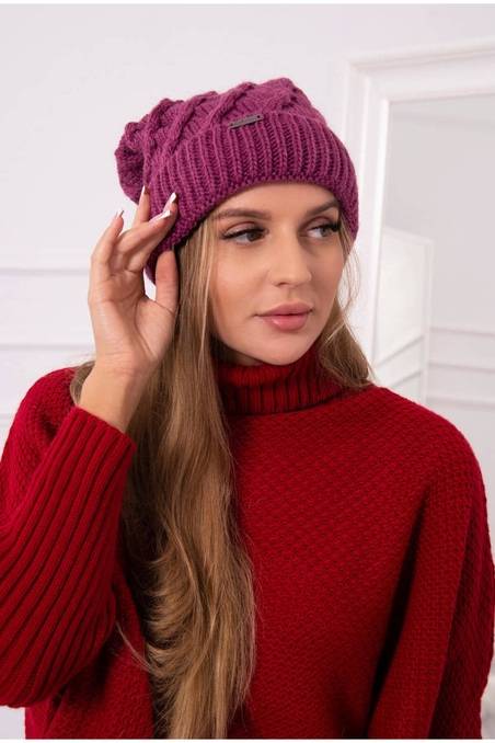 Violetinė moteriška kepurė K281