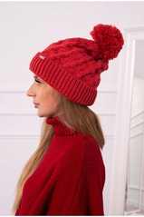 Raudona moteriška kepurė K281