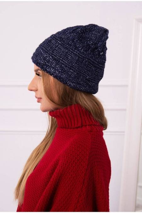 Tamsiai mėlyna moteriška kepurė K298