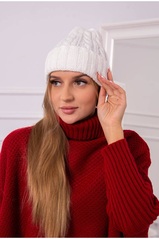 Kremo spalvos moteriška kepurė K299