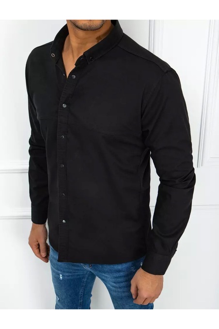 Vyriški elegantiški juodi marškinėliai Dstreet DX2366