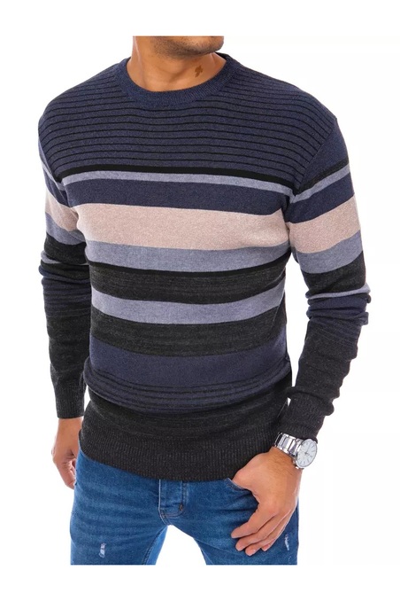 Vyriškas dryžuotas megztinis Dstreet WX2078