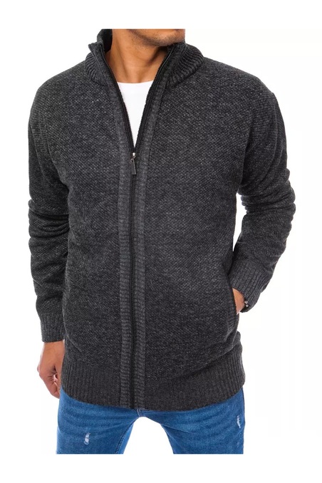 Vyriškas tamsiai pilkas megztinis Dstreet WX2087