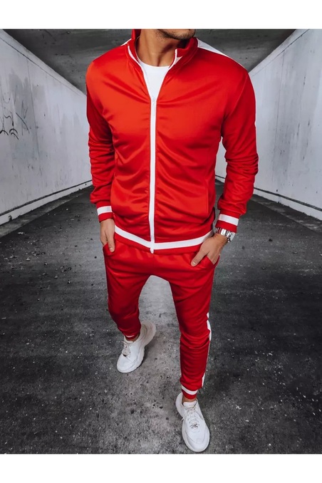 Raudonas vyriškas sportinis kostiumas Dstreet AX0699