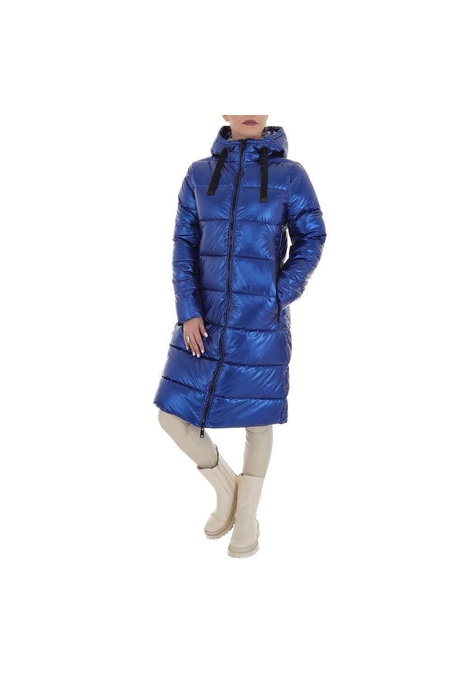 Mėlynas moteriškas žieminis paltas KL-MD-903-blue