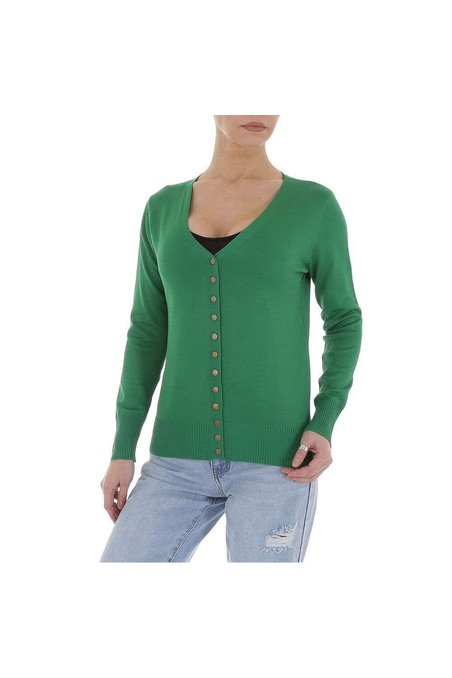 Žalias moteriškas megztinis KL-Z-310-applegreen