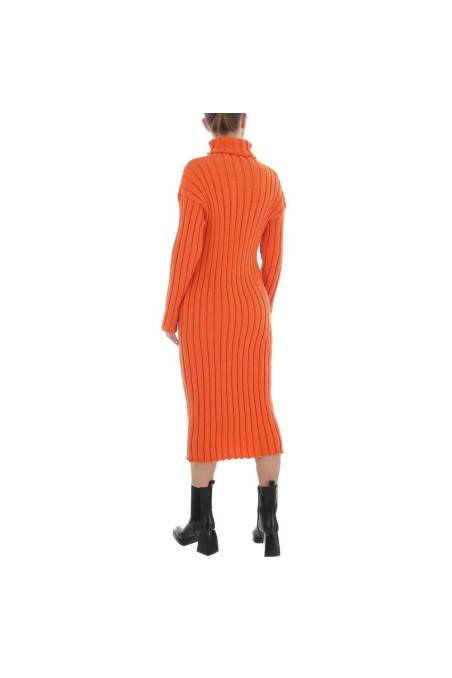 Damen Stretchkleid von White ICY Gr. One Size - orange-KL-Z-301-orange
