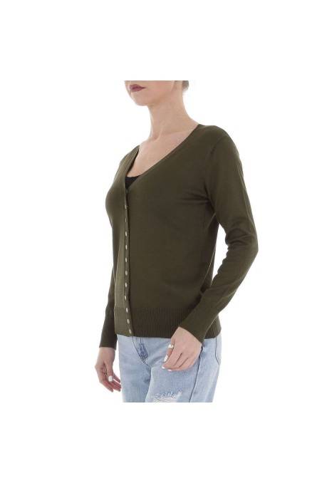 Chaki spalvos moteriškas megztinis KL-Z-310-armygreen