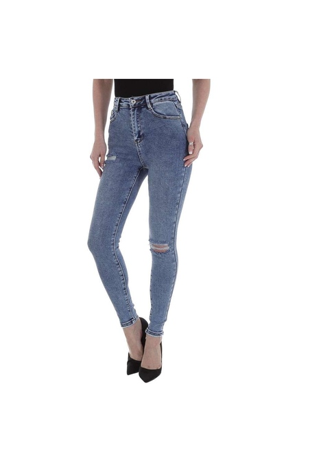 Damen High Waist Jeans von Laulia - blue-KL-J-AP311-19-blue